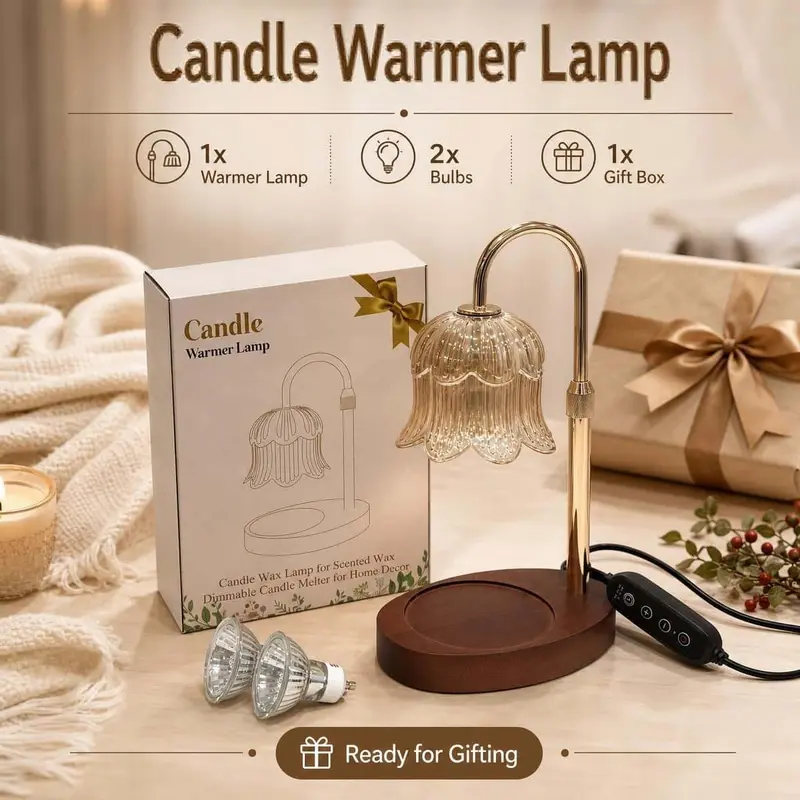 Candle Warmer Lamp Home Decor, Gift Giving, Scented Candle Heating Light, Candle Holder, With Timer Function, Multiple Color Options - Trsusea Dainty candleholder