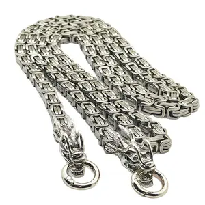Double-Headed Dragon Stainless Steel Bracelet | Dragon Bone Chain for Men, Gothic Fashion Jewelry for Daily Wear