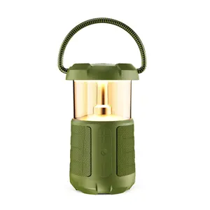 Green anxiety-relieving lamp for in/outdoor use with brainwave music scientific hertz for relaxation sleep aid 3in1 TF card 30modes rechargeable IPX67