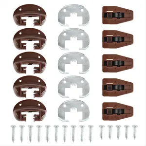5Sets Replacement Drawer Track Slide Kit,Track Drawer Guides Furniture Parts for Dressers,Hutches and Nightstand Drawer