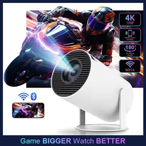 Outdoorfun HY300Pro+ Portable Projector 290 ANSI Lumens 4K Decoding 5G WiFi 6 BT 5.0 720P Full HD for Android Audio Gaming Home Theater