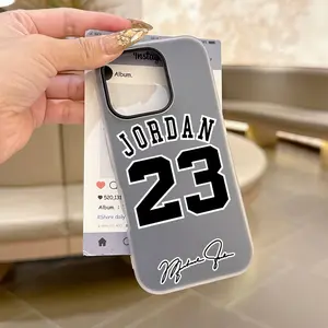 Basketball Number 23 J-Jordans Phone Case Suitable for iPhone 17 16e 16 15 14 13 12 11 Pro Max Air XR XS X 7 8 Plus Soft TPU Matte Double-layer Back Cover