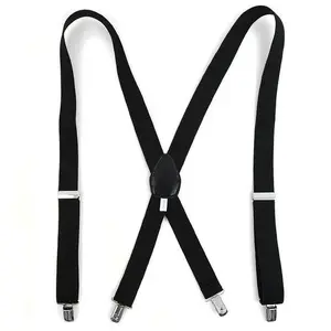 Umo Lorenzo Men’s Clip Suspenders – Adjustable 1 1/4" Classic Suspenders Versatile Accessory Metal Clip Fastenings