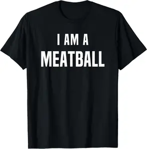100% cotton Unisex Meatball Costume Shirt Easy Simple Halloween Costumes T-Shirt