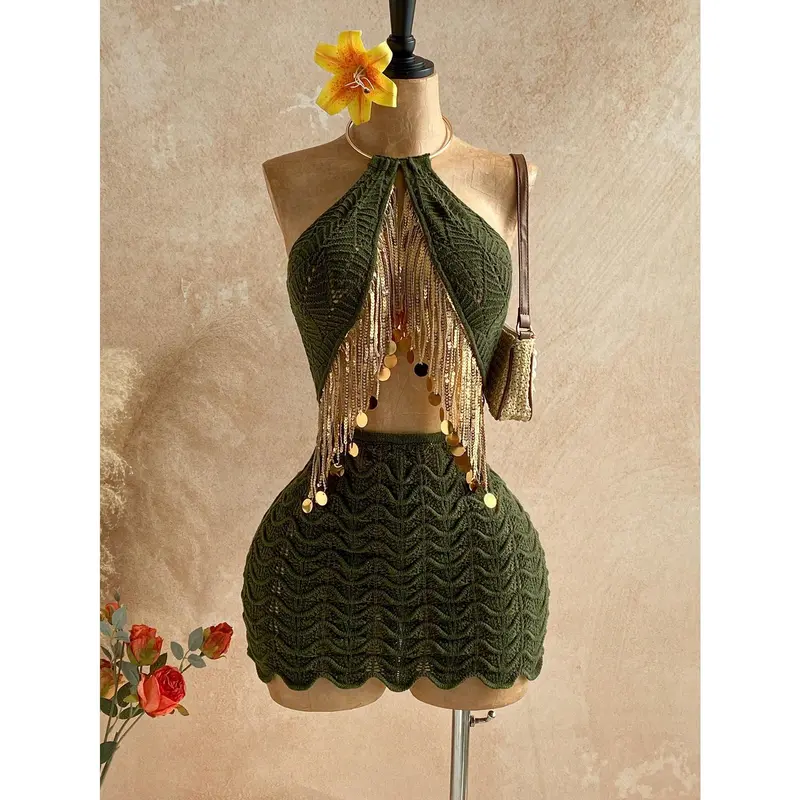 backless tassel dress - TikTok Shop