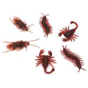 30pcs Vintage Mock Fake Plastic Centipede Scolopendra Roach Scorpion Insects Joke Toys Prank Scary Trick Bugs for Party