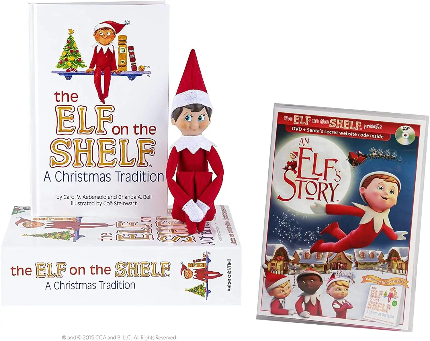 Elf on the Shelf Blue Eyed Boy with Bonus "An Elf Story" DVD - Direct From North Pole in Limited Edition Official Gift Box