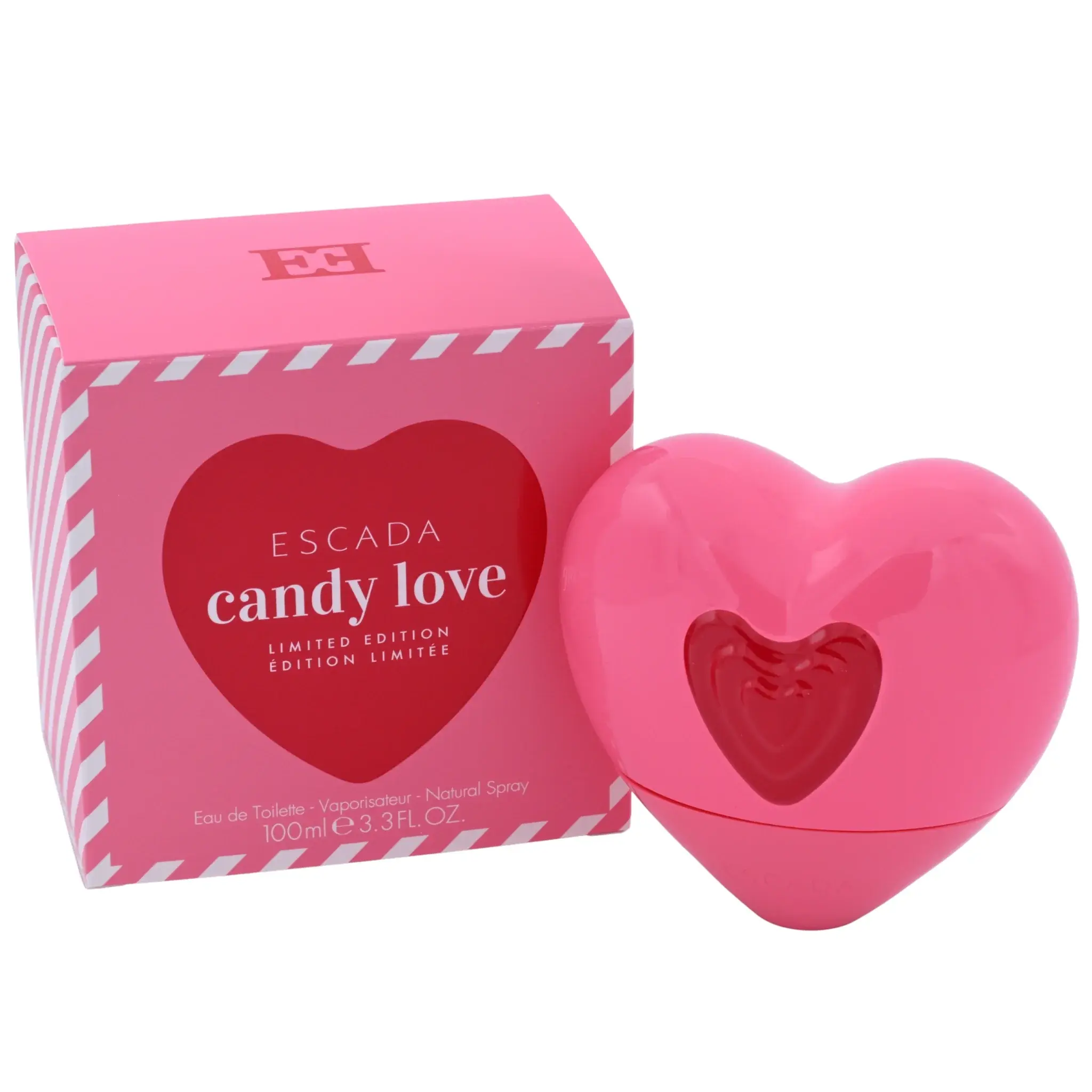 Escada Candy Love Eau de Toilette Spray for Women, 3.4 oz (100 ml) - 3 to 3.9 fl oz, Fresh, Gourmand Character, Rose Scent, With Box