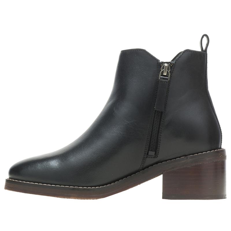 Harley-Davidson Womens Jonetta Buckle Casual Boots Ankle Low Heel 1-2" - Black