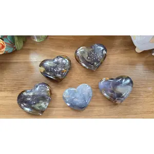 Purple Chalcedony Heart