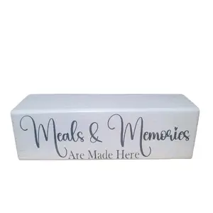 Meals & Memories Are Made Here Wooden Block