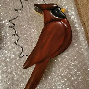 Wooden Cardinal wall decor