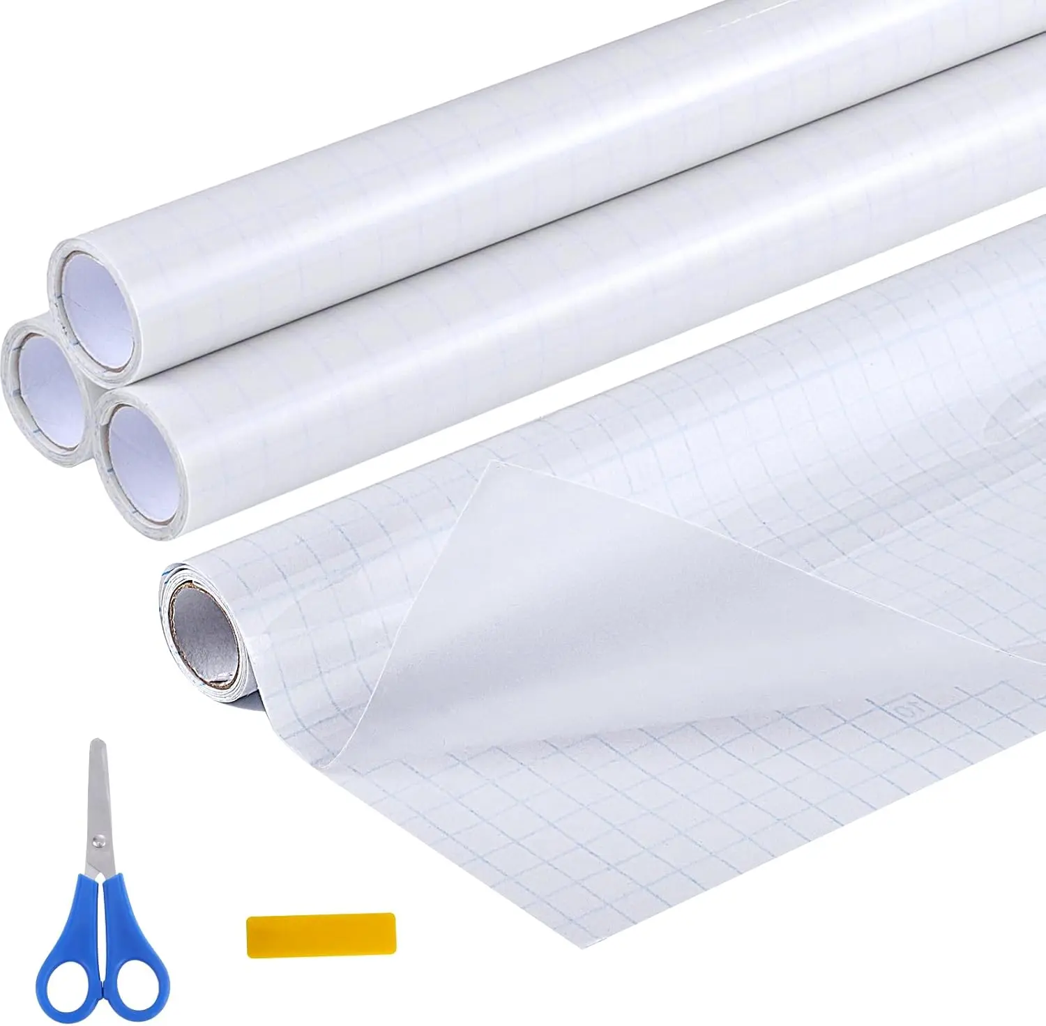 4 Rolls Clear Contact Paper, 13.5 in x 5 ft Clear Self Adhesive Book Covers Protective Paper Protector for Books Crafts Textbook Documents Home Decor