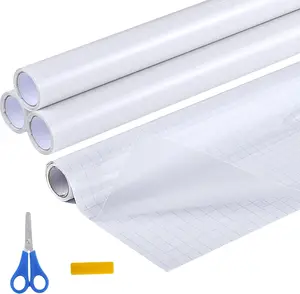 4 Rolls Clear Contact Paper, 13.5 in x 5 ft Clear Self Adhesive Book Covers Protective Paper Protector for Books Crafts Textbook Documents Home Decor