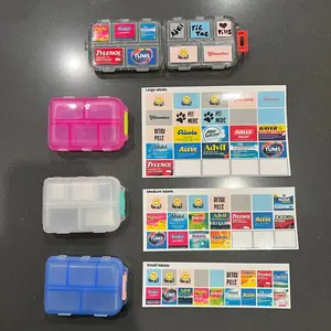 Mini Stickers & Storage Container - Includes Organizer Boxes in Assorted Colors for Versatile Use