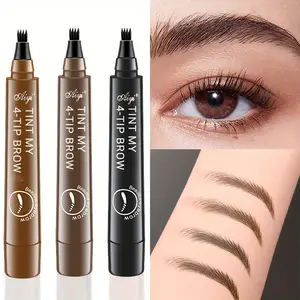 5-Color 4 Split Eyebrow Pen, Waterproof EyebrowGray Brown Tint Stick, Long Lasting EyebrowTattoos Natural Eyebrow Shaping Pen MakeupFlawless Cosmetic precision  brows Fluffy 01 Oil eyebrowtint