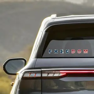 Feeedom American Flag Decal Multiple Colors and Sizes Freedom Can't Be Silenced Patriotic Sticker funny