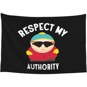 Tapestry  Respect My Authority Flag 3×5 Ft Polyester Banner Meme Funny Flags with Four Grommets for College Dorm Room Wall Decor 36 * 60in Gifts, Black Design
