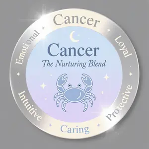 ♋ Cancer – Warm Whispers Cinnabun Coffee Blend *Natural Flavoring* Available in whole beans or ground. Find your celestial blend based on zodiac astrology, elements or seasons. Great to enjoy or give as a gift