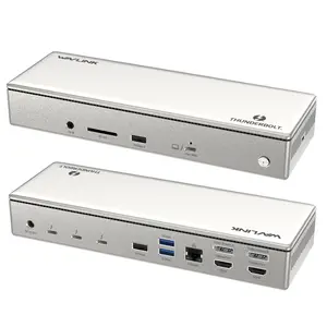 WAVLINK Thunderbolt 4 Dock with 100W Charging, Displaylink Docking Station Quad 4K@60Hz Monitors,3 Thunderbolt 4 Ports, 2.5G Ethernet, USB C Docking Station for Mac and PC,Displaylink Driver Required