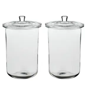 Goode Sundry 1 Gallon Glass Jar with Lid - 2 Pack, Suitable for Bottles and Tin Containers Kitchen