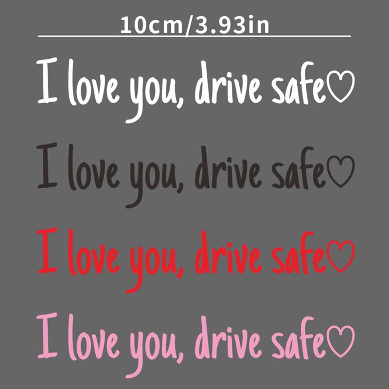 I Love You Drive Safe Rearview Mirror Decals 12pcs Waterproof Car Stickers Decorative for Cars Trucks Laptops Car Accessories Body Decals