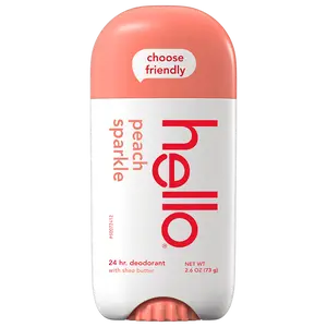 hello peach sparkle aluminum free deodorant with shea butter