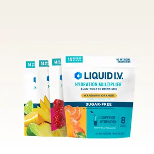 Liquid I.V. Hydration Multiplier Sugar-Free Fruit Stand Bundle - Hydration Powder Packets | Electrolyte Powder Drink Mix | Convenient Single-Serving Sticks | Zero Sugar or Artificial Sweeteners | 4 Pack (56 Servings)