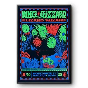 King Gizzard And The Lizard Wizard EU Rave Shows Poster - Royal Albert Hall - Paris France Tour (Number 03)