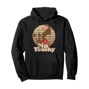 No Touchy, Trendy Cotton Hooded Sweatshirt, Street Style Sweatshirt, Crew Neck Sweatshirt, Ultra Soft, Breathable, Four Seasons Casual Hooded Sweatshirt, Perfect for Daily Wear, Casual Outings