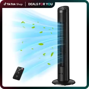 Manastin Smart Bladeless Fan with 3 Speeds 3 Modes, 90° Oscillating Tower Fan with Remote, 12H Timer, 25 ft/s, Standing Fans for Home Living Room, 25dB Quiet, Air Filter for Hair & Dust