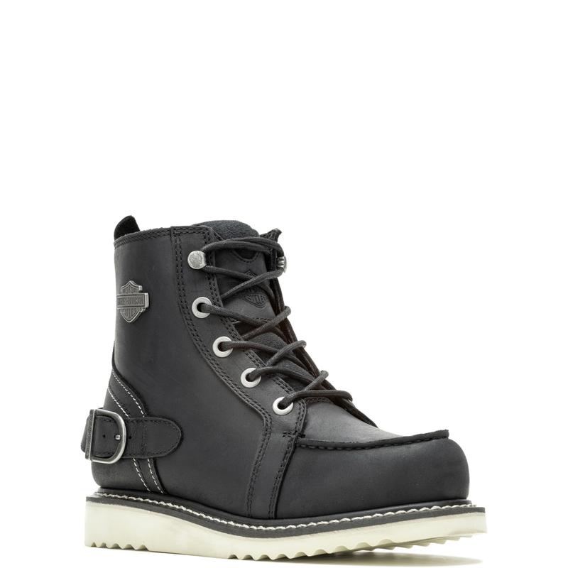 Harley-Davidson Jaynes 5" Lace D84797 Womens Black Leather Motorcycle Boots