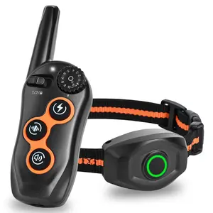 Dog Training Collar, IPX7 Waterproof Dog Shock Collar with Remote Control Range 1300ft, 3 Training Modes, Beep, Shock, Vibration, Rechargeable Shock Collar for Large Medium Small Dogs