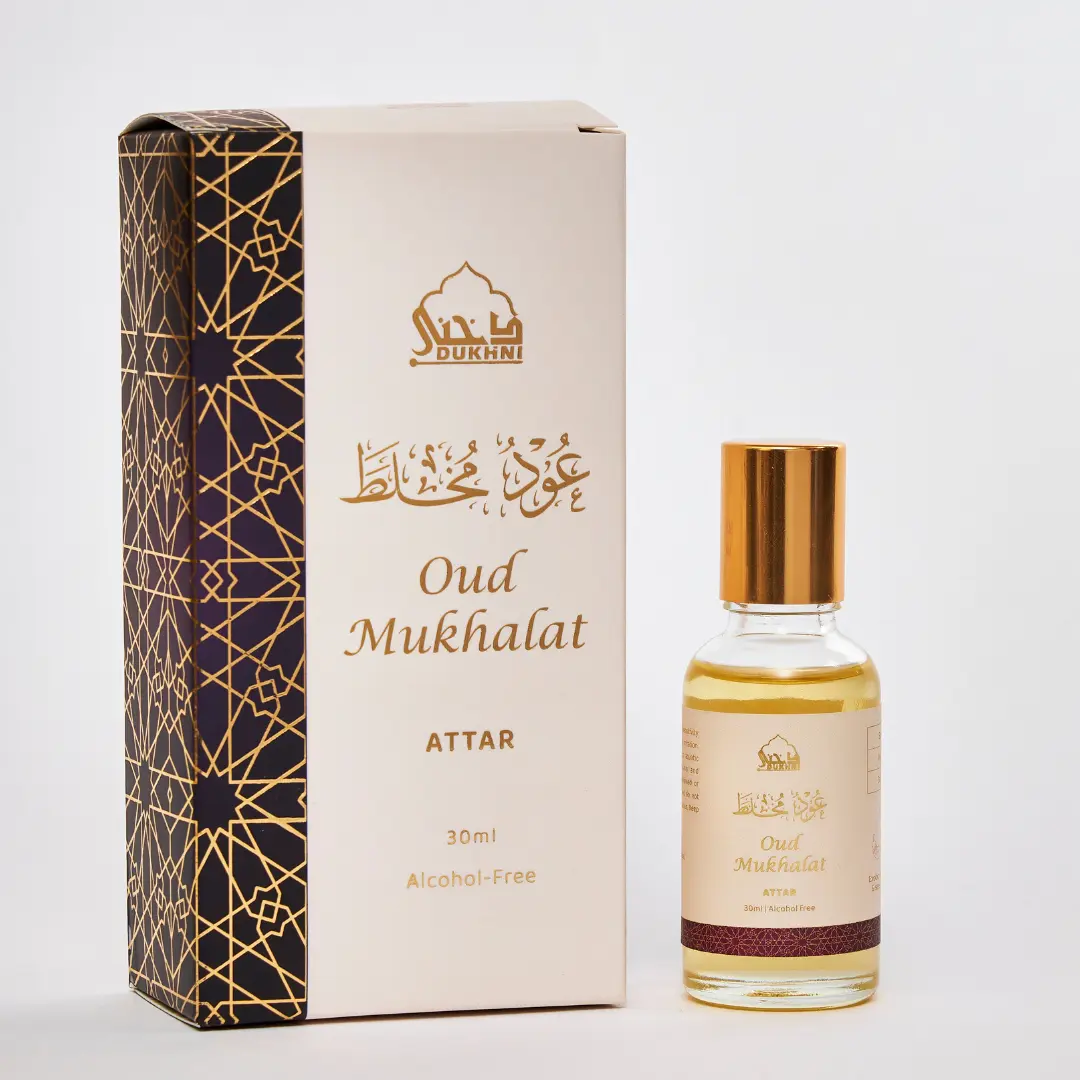 Men's Oud Mukhalat Attar Oil, Arabic Oud & Saffron Fragrance Oil for Personal Care