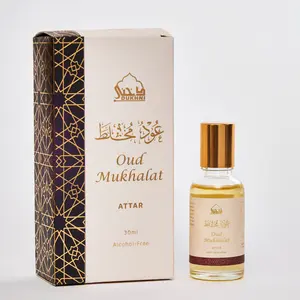 Men's Oud Mukhalat Attar Oil, Arabic Oud & Saffron Fragrance Oil for Personal Care