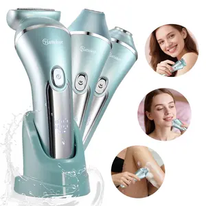 Hatteker Lady Shaver Epilator Electric Razor for Women Hair Removal for Bikini Legs Underarm Public Hairs Rechargeable Body Hair Trimmer with Detachable Head Cordless Wet Dry Use Gifts For Girlfriend Mother