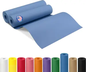 12" x 1200" (100 ft) Blue Kraft Paper Roll, Pack of 2 - USA-Made Quality Craft Paper for Gift Wrapping, Kids' Arts & Crafts, School Projects - 100% Recycled, 50 lb Natural Material by IDL Packaging