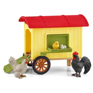 Schleich Farm World Mobile Chicken Coop 12pc Playset