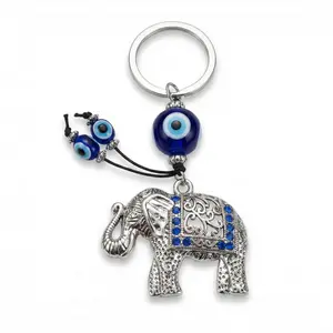 Elephant Evil Eye Keychain – Amulet for Luck &amp; Protection (4.5")