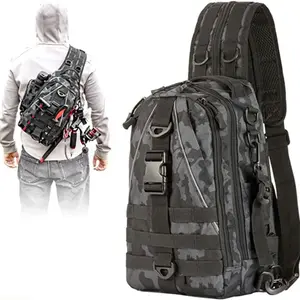 Fishing Tackle Waterproof Backpack Padded Shoulders/Backs, Rod Holders