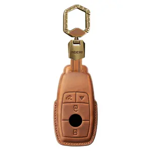 Key Fob Cover Compatible for 2017-2023 E Class 2019-2023 A Class S G CLA CLS CLK GLC AMG Full Protection Key Case Shell Remote Key Car Accessories