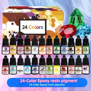 24-color high-concentration epoxy resin coating set, DIY jewelry casting material, jewelry making wax mold material, epoxy resin liquid DIY graffiti and handicraft universal colorant
