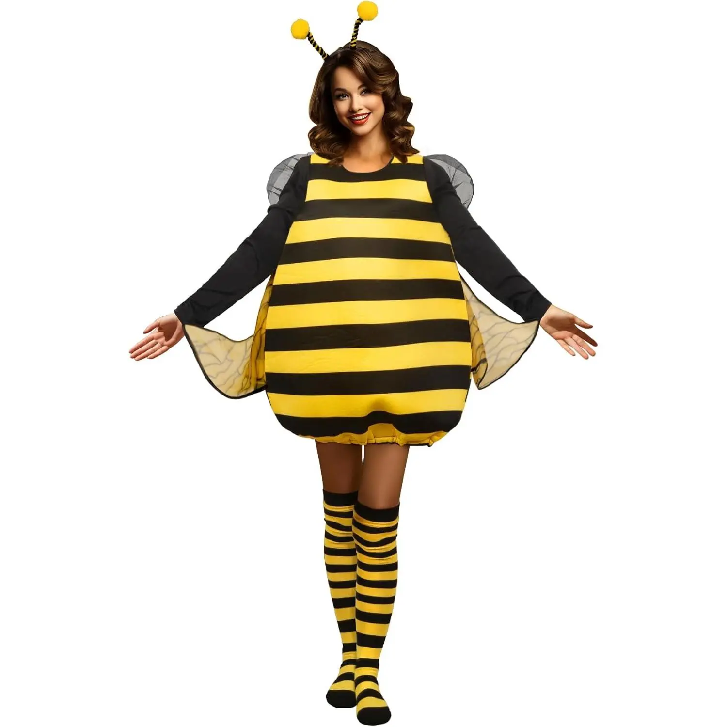 Disfraz de abejorro para mujer, divertido animal de Halloween para adultos