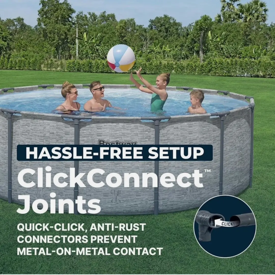 Bestway Steel Pro MAX 18'x48" Round Above Ground Swimming Pool with Pump & Cover