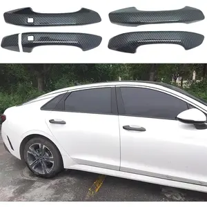 ABS Carbon Fiber Style Exterior Door Handle Cover Trim for Kia K5 2020 2021 2022 2023 2024 2025 with Smart Keyhole (Not for Optima 2015-2019)