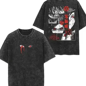 Vintage Anim3 Graphic Tee, Uchiha Inspired Shirt, Streetwear Manga T-Shirt, Anim3 Fan Gift 0