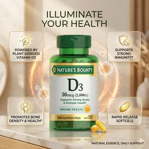 Vitamin D3 2000 IU | Supports Immune Health, Calcium Absorption & Bone Strength | Essential for Healthy Bones | Non-GMO, No-Gluten | 350 Softgels, 1 Serving Per Day for Daily Health