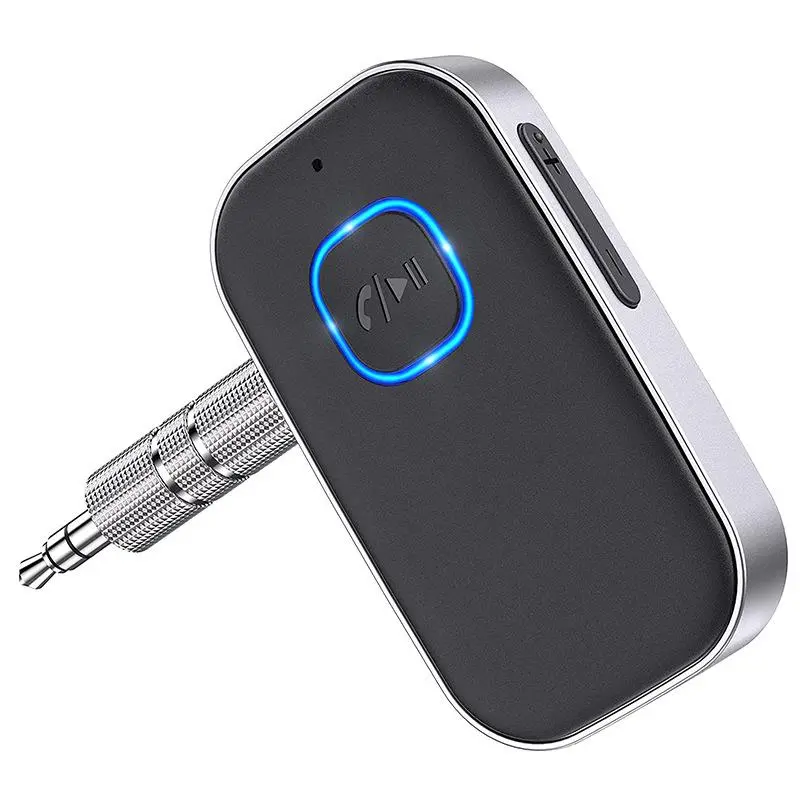 Portable Car BT Receiver, BT Audio Adapter for Car, Noise Reduction BT 5.0 Receiver For Music/Hands-Free Calls, Wireless Audio Converter for Stereo Speaker, Universal Compatibility, Portable Design, Bluetooth Receiver, Vehicle, Automotive