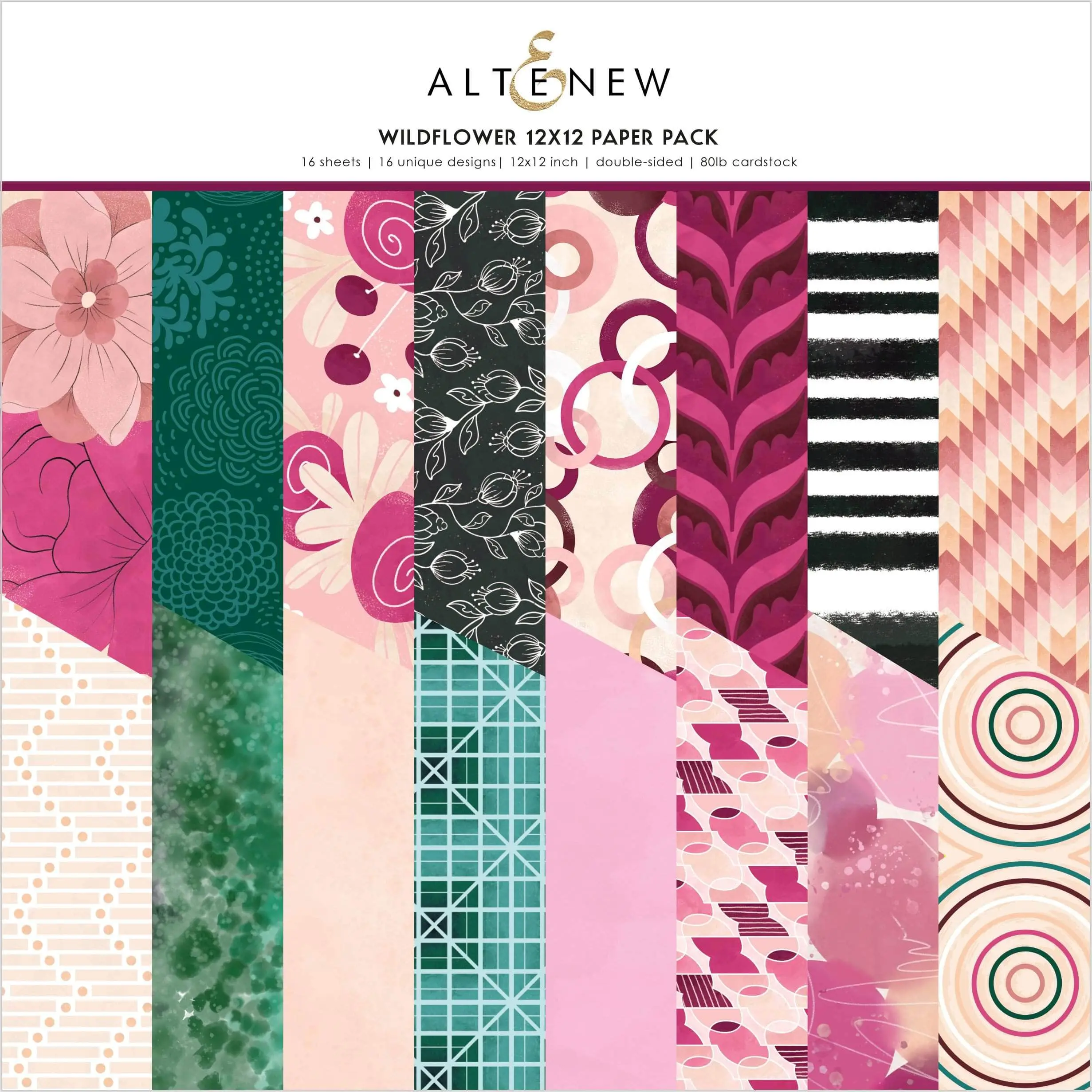 Wildflower Paper Crafting Collection 12x12 Paper Pack