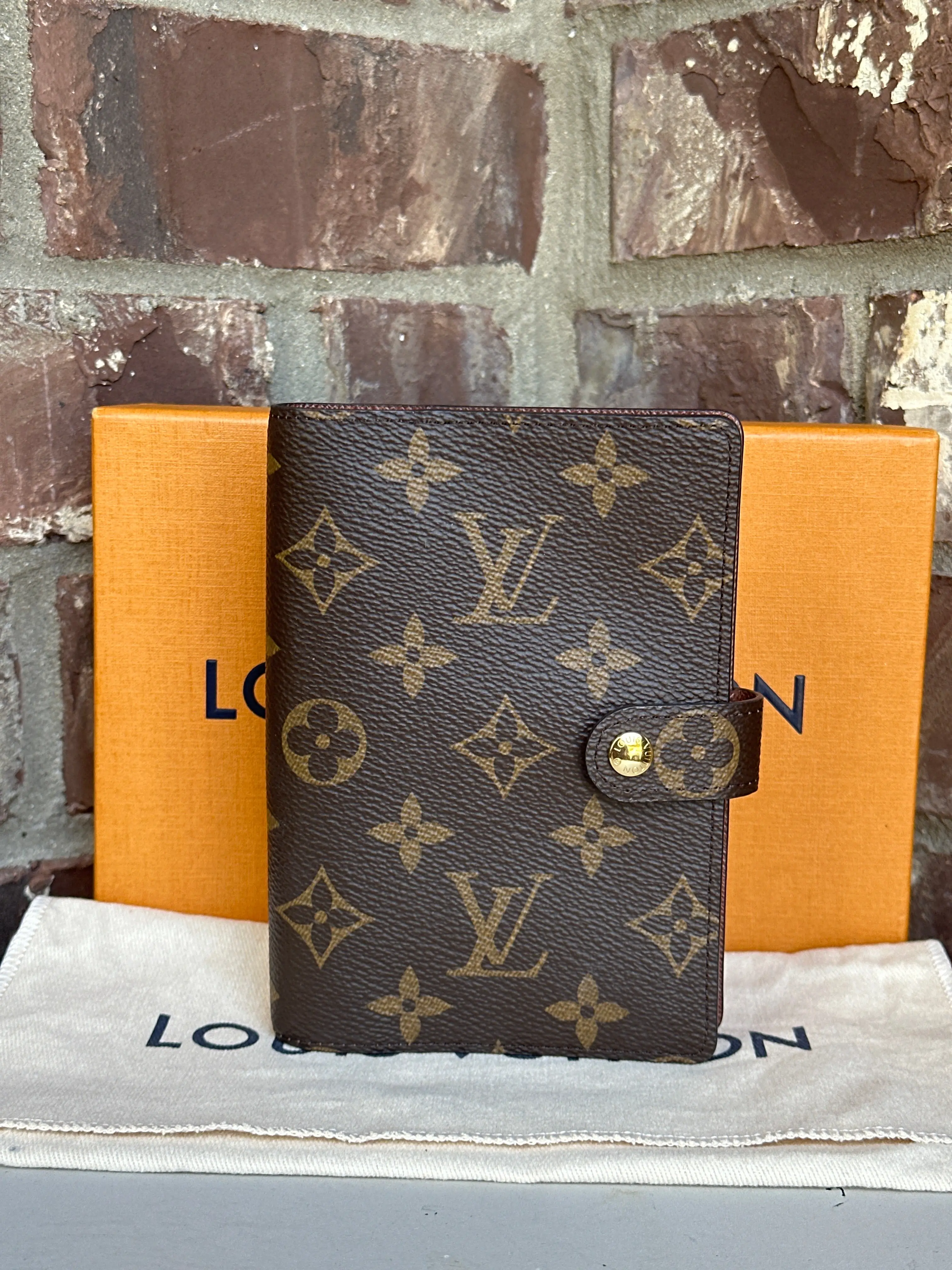 Pre-owned Louis Vuitton Canvas Small Leather Goods Agenda PM 52112